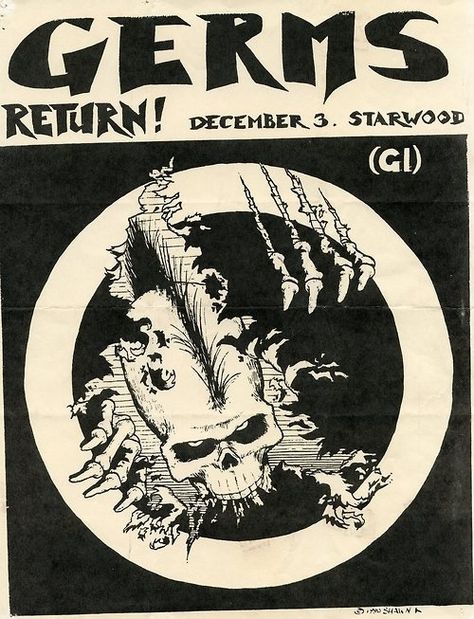 The Germs (last show, actually) | 35 Old Punk Flyers That Prove Punk Used To Be So Cool Punk Flyers, The Germs, Punk Culture, Arte Punk, Punk Poster, Concert Flyer, Band Stickers, Music Flyer, Punk Art