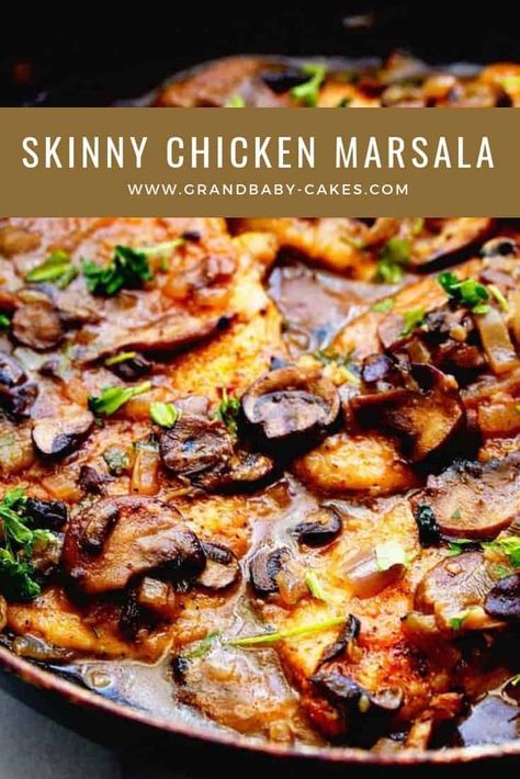 Looking for healthy chicken recipes? Try this Healthy Chicken Marsala.This delicious skinny chicken marsala from is lightened up on fat but not flavor! #chicken #chickenmarsala #italian #recipe #light via @grandbabycakes Healthy Chicken Marsala, Chicken Lombardy, Marsala Chicken Recipes, Marsala Wine, Italian Recipe, Chicken Marsala, Mushroom Chicken, Olive Garden, Recipes Chicken