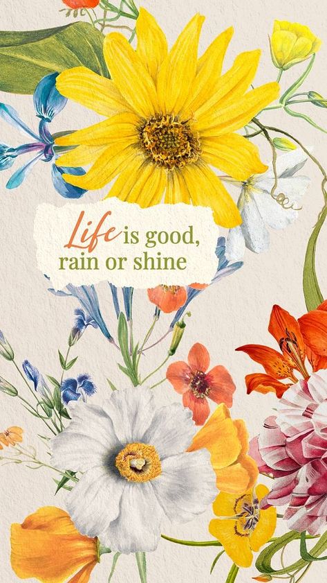 Life is good Facebook story template | premium image by rawpixel.com Facebook Story Ideas, July Wallpaper, Facebook Story, Vision 2024, Flower Woman, Fb Cover, Leaflet Design, Botanical Illustration Vintage, True To Yourself