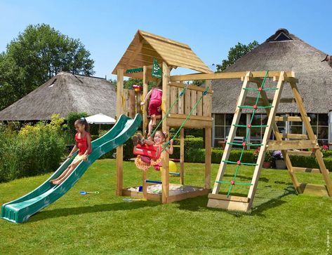 Jungle Gym Outdoor, Outdoor Jungle Gym, Wooden Playground Equipment, Climbing Wall Kids, Kids Climbing Frame, Wooden Climbing Frame, Kids Play Equipment, Childrens Swings, Wooden Playground