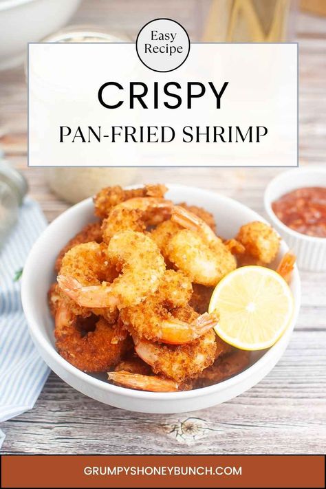 Dive into flavor paradise with our Crispy Pan-Fried Shrimp recipe! These golden bites boast a perfect crunch outside, revealing juicy, tender shrimp within. Quick, easy, and a surefire way to elevate your seafood game. Pin it now for a delightful, crispy creation that's a feast for the senses! Get this shrimp recipe and more at Grumpy's Honeybunch website. #CrispyShrimp #SeafoodRecipes #DeliciousBite Frying Pan Recipes, Pan Fried Shrimp, Fried Shrimp Recipes, Florida Baby, Fish Salmon, Salmon And Shrimp, Crispy Shrimp, Party Cupcakes, Cocktail Sauce