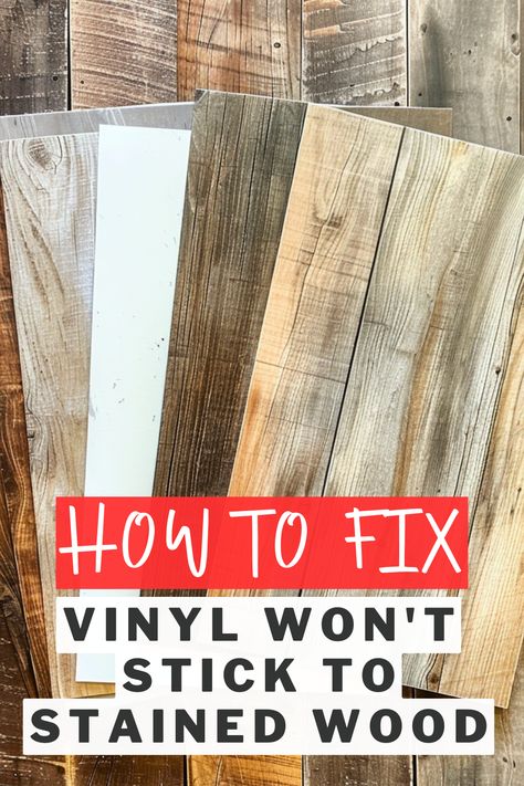 Troubleshooting vinyl adhesion on stained wood? Discover effective solutions to ensure your vinyl sticks perfectly to stained surfaces. From surface preparation tips to adhesive options, learn how to overcome this common challenge and achieve flawless results in your woodworking projects. #VinylSticking #WoodStaining #WoodworkingTips #DIY #Woodworkly How To Get Vinyl To Stick To Wood, How To Seal Vinyl On Wood, Vinyl On Wood, Wooden Pepper Mill, Oil Based Stain, Water Based Stain, Wood Sticks, Stained Wood, Woodworking Wood