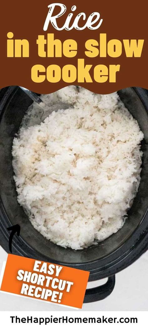 Rice In The Crockpot, Slow Cooker Rice Recipes, Rice In Crockpot, Best Rice Cooker, Cooking Pasta, Fast Cooking, Cooking Rice, Cook Rice, Cooking White Rice