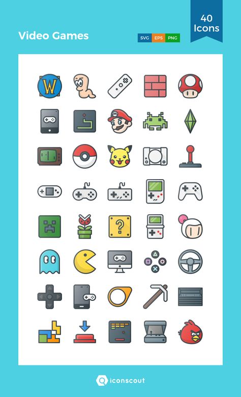 Bullet Journal Video Games, Gamer Doodles, Video Game Doodles, Video Games Icon, Video Game Drawing, Gaming Symbols, Game Doodle, Video Game Symbols, Video Game Icons