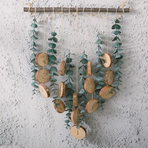 PRICES MAY VARY. Elegant Unique Boho Wall Decor - Compared to other similar products, our hanging eucalyptus wall decor boasts a more unique design. Our designer incorporated wood chips to create a natural, earthy, peaceful Bohemian vibe. Measurements & Material - Branch Length: 15.74-16.5 inches, diameter varies from 0.78-0.98 inches. Eucalyptus stem length: 11.8 inches. The rod is made of natural solid wood. The faux frosted eucalyptus leaves are crafted from non-toxic, odor-free plastic, givi Earth Witch Decor, Organic Classroom Decor, Forest Theme House Decor, Vines In Nursery, Nature Materials Craft, Earth Tone Room Decor, Diy Natural Home Decor, Fall Decor From Nature, Dried Floral Crafts