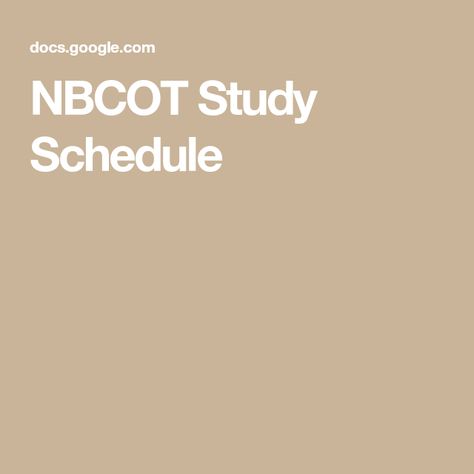 Nbcot Study Plan, Nbcot Study Schedule, Nbcot Exam Prep, Nbcot Exam, Occupational Therapist Assistant, Mental Health Assessment, Exam Tips, Test Taking Strategies, Occupational Therapy Activities