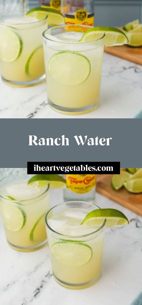 This simple ranch water recipe is a refreshingly simple summer drink. It’s a great low-sugar cocktail option, made with just a few ingredients. Ranch Water Mocktail, Low Sugar Cocktails, Ranch Water Cocktail, Ranch Water Recipe, Ranch Water, Sparkling Mineral Water, Seasonal Cocktail, Mixed Drinks Alcohol, Hydrating Drinks