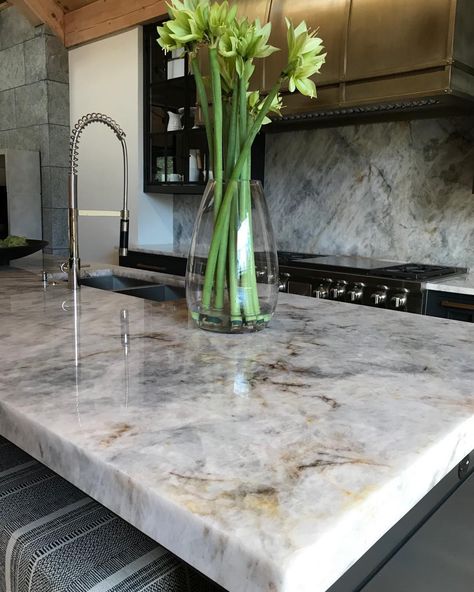 Levantina USA on Instagram: “WOW!! Crystal Lake quartzite featured throughout this amazing kitchen. #levantina #quartzite #kitchendesig” Seapearl Quartzite Countertops, Quartzite Backsplash Behind Stove, Grey Quartzite Countertops, Leathered Quartzite Countertops, Cristallo Quartzite Kitchen, Ocean Blue Quartzite Kitchen, Ijen Blue Quartzite Kitchen Island, Crystal Tiffany Quartzite, Explosion Blue Quartzite Kitchen