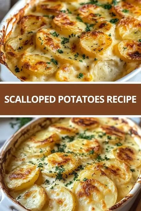 Scalloped Potatoes No Cream, Scalloped Red Potatoes, Potatoes Ideas, Scallop Potatoes, Scalloped Potato Casserole, Potatoe Recipes, Scalloped Potato, Scalloped Potatoes Recipe, Scalloped Potato Recipes