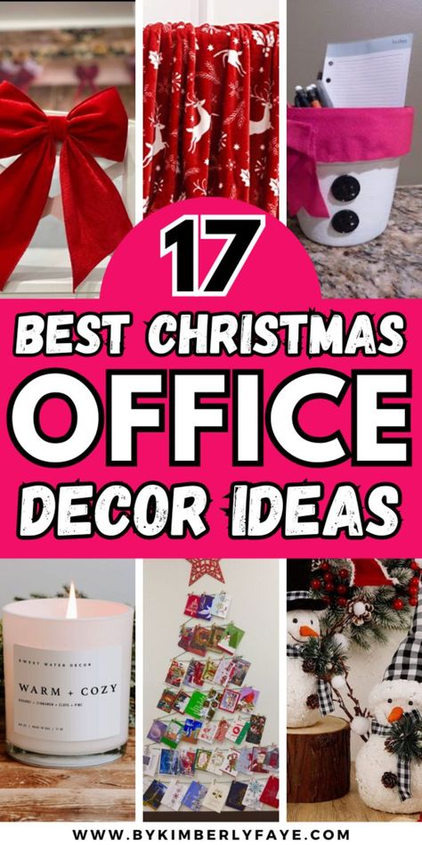 Best Christmas Decor Ideas For Your Office Unique Office Christmas Decorations, Snowflake Office Decorations, Office Christmas Ideas Decoration, Cubicle Decor Christmas Office, Xmas Decor For Office, Christmas Decorations For Nurses Station, Christmas Desk Decorations Cubicles Work, Work Office Christmas Decor, Christmas Decorations For Workplace