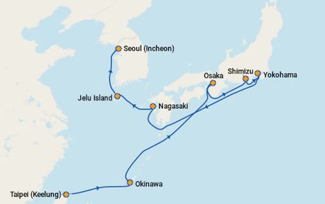 Norwegian Spirit Cruise Itinerary to Asia on March 2, 2025 Cruise Itinerary, Asia Cruise, Cruise Planning, Nagasaki, Yokohama, Travel Planner, Okinawa, Taipei, Osaka