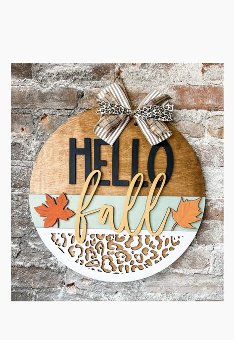 Round Door Sign, Fall Front Door Decor, Fall Door Hanger, Front Door Sign, Fall Door Hangers, Fall Sign, Fall Front Door, Front Door Signs, Round Door