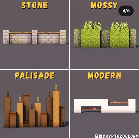 Cool Minecraft Designs, Minecraft Town Wall Designs, Minecraft Retaining Wall Ideas, Minecraft Benches Ideas, Minecraft Farm Wall, Minecraft Stairway Design, Dallasmed65 Minecraft House, Entryway Ideas Minecraft, Minecraft Stone Wall Designs