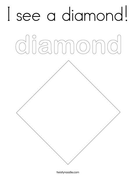 Diamond Activities For Preschool, Diamond Craft, Camping Coloring Pages, Shape Coloring Pages, Activities For Preschool, Holiday Lettering, Activities Preschool, Shape Crafts, Cool Coloring Pages