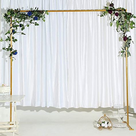 Amazon.com: Efavormart 8Ft x 8Ft Gold Metal Wedding Arch, Photo Booth, Ceremony Backdrop Stand - 100 Lbs Capacity : Electronics Photo Backdrop Stand, Arch Frame, Metal Wedding Arch, Photography Backdrop Stand, Metal Wedding, Arch Decoration, Arch Decoration Wedding, Venue Decorations, Metal Arch