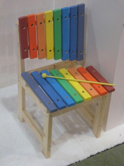 Musical rainbow Chair(s) Rainbow Chairs, Vintage High Chairs, Wooden Dining Room Chairs, Upholstered Swivel Chairs, Painted Chairs, Art Chair, Montessori Toddler, Mesh Office Chair, Good Design