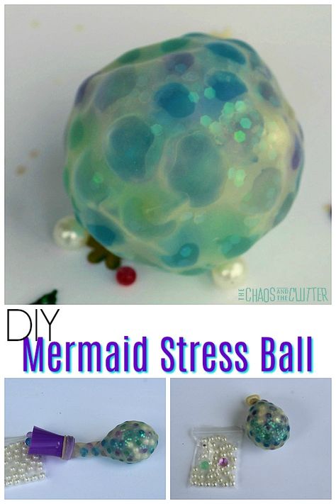 Make your own DIY Mermaid Stress Ball. This is great for including in a calm down kit or as a calm down or sensory tool. #sensorytools #calmdown #calming #calmdownkit #sensoryplay #stressball #sensory #sensoryactivitiesforkids Diy Stressball, Sensory Blocks, Calm Down Kit, Calm Down Bottle, Diy Mermaid, Sensory Input, Sensory Crafts, Sensory Tools, Clear Balloons