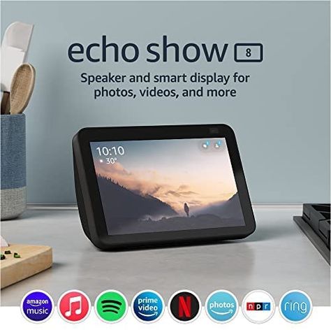 Amazon Echo Show, Echo Show, Smart Home Control, Camera Shutter, Alexa App, Make Video, Interactive Display, Remote Viewing, Amazon Video