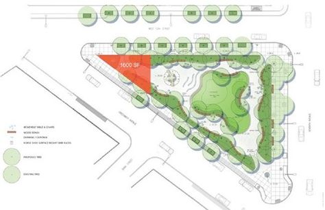 Gallery of AIDS Memorial Receives Approval / studio a+i - 12 Triangular Park Design, Triangle Parking Plan, Triangle Landscape Design Plan, Triangle Park Design, Triangular Landscape Design, Triangle Garden Design, Landscape Park Plan, Triangle Landscape Design, Park Design Plan