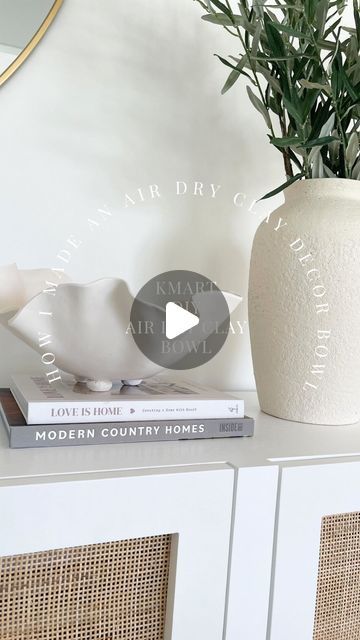 Dina santos on Instagram: "LARGE DIY AIR DRY CLAY BOWL

When I did a few weeks ago my @kmartaus diy air clay pendant a lot of you say that could be turned into a bowl too , but if you been following me for a while you know the bowl was the first project I did and turned out so amazing and I was so in love . So here it is the reel for all the people that missed out seeing it . 
Let me know if you will give it a try or did already? 
.
.
.
.
.
.
#kmartaus #diy #diyproject #kmartdiy #kmartdecor #airdryclay #kmarthack
#kmarthacks #kmartfinds #kmartbargains #myhome2inspire #diyhomedecor
#diytutorial #diyideas #thehomeedit
#myhomestyle #diy #kmarthome #kmartstyling" Diy Air Clay, Air Dry Clay Bowl, Kmart Decor, Kmart Home, Kmart Hacks, Air Clay, Diy Air Dry Clay, Air Dry Clay Projects, The Home Edit