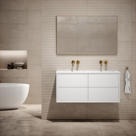 Double Vanity Units - LUSSO White Vanity Unit, Double Vanity Unit, Drawer System, Wet Room Shower, Cloakroom Vanity Unit, Freestanding Vanity Unit, Wall Mounted Taps, White Wall Hanging, Bathroom Storage Solutions