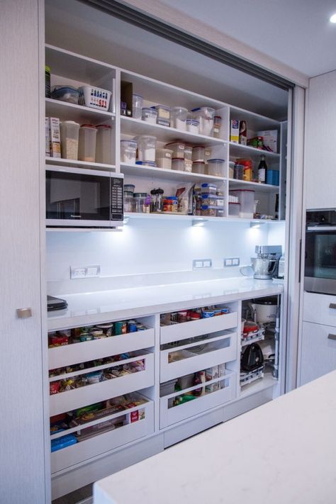 Kitchen pantry alternatives to corner walk in pantry | Houzz AU Pantry Alternatives, Pantry Decor, Hidden Pantry, Pantry Room, Farmhouse Pantry, Kabinet Dapur, Pantry Remodel, Kitchen Pantry Design, Kitchen Images