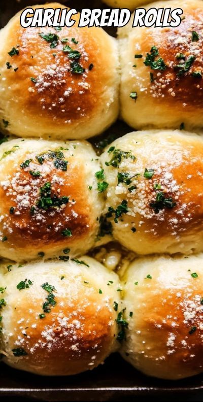 These soft, fluffy Garlic Bread Rolls are a must-try for any meal! Made with simple ingredients like butter, fresh garlic, and parsley, they bake up golden brown and are brushed with a delicious garlic butter for the perfect savory finish. Easy to make and packed with flavor, these rolls pair perfectly with pasta, soups, or any dinner. Follow this simple recipe to bring warm, buttery, homemade rolls to your table and enjoy restaurant-quality bread right from your oven. Perfect for any occasion! Homemade Garlic Cheese Bread Loaf, Easy Garlic Rolls Recipe, Small Batch Garlic Rolls, Garlic Butter Parker House Rolls, Easy Dinner Bread Recipes, Easy Thanksgiving Bread Recipes, Quick Bread Rolls Easy Recipes, Garlic Bread Rolls Easy Recipes, Quick Homemade Garlic Bread