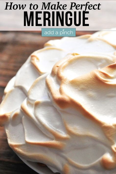 Best Meringue Recipe, Best Meringue, Meringue Pie Topping, Easy Meringue Recipe, Perfect Meringue, Easy Meringues, Pavlova Dessert, Meringue Pie Recipes, Lemon Bar