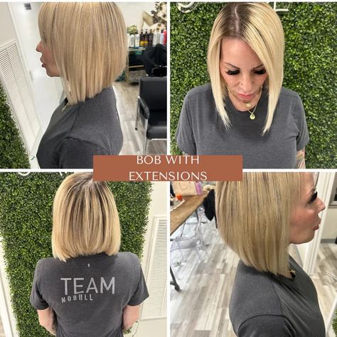 Get the Celeb Look: Bob Haircut with Hair Extensions in Boston – noellesalon Outgrown Bob, Tapein Extensions, Wholesale Hair Extensions, Types Of Hair Extensions, Bridal Packages, Classic Bob, Tape In Extensions, Wholesale Hair, African American Hairstyles