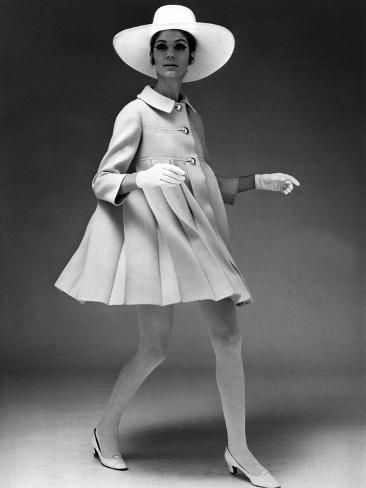 size: 16x12in Photo: Presentation on February 19, 1967 of Fashion by Jacques Heim, Paris : Dress Coat with Hat : Fine Art 1960’s Fashion, 1960 Fashion, Hat Photo, Paris Dress, Jean Patou, 60s And 70s Fashion, Jeanne Lanvin, Sixties Fashion, Guy Laroche