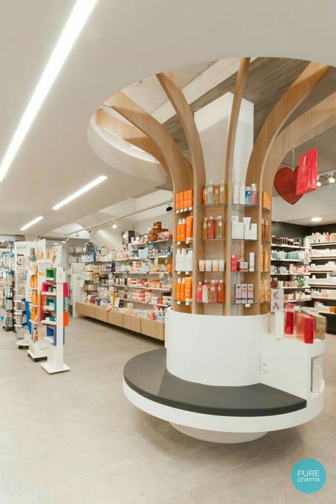 Mobile Shop Design, Pharmacy Decor, Pharmacy Store, Supermarket Design, Pharmacy Design, Retail Store Interior, Showroom Interior Design, Store Interiors, Column Design