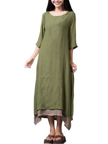 Style Layers, Boho Long Dress, Sukienki Maksi, Comfy Maxi Dress, Long Tunic Dress, Maxi Dress Vintage, Casual Maxi Dress, Sukienki Plus Size, Robes Vintage