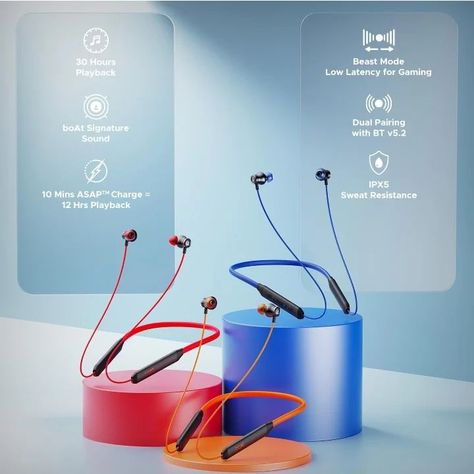 boAt Rockerz 205 Pro in Ear Bluetooth Neckband Link : https://amzn.to/3V1HABN Limited time Deal 🔥-68% ₹799 More links in bio #earphones #neckband Bluetooth Neckband, On Ear Earphones, Digital Advertising Design, Voice Call, Best Build, Outdoor Gift, Computer Peripherals, Smart Technologies, Immersive Experience