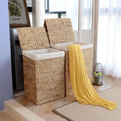 Room Hampers, Bathroom Hampers, Sorting Laundry, Wicker Bathroom, Handmade Hamper, Laundry Bins, Laundry Hamper Storage, Wicker Laundry Hamper, Laundry Basket With Lid