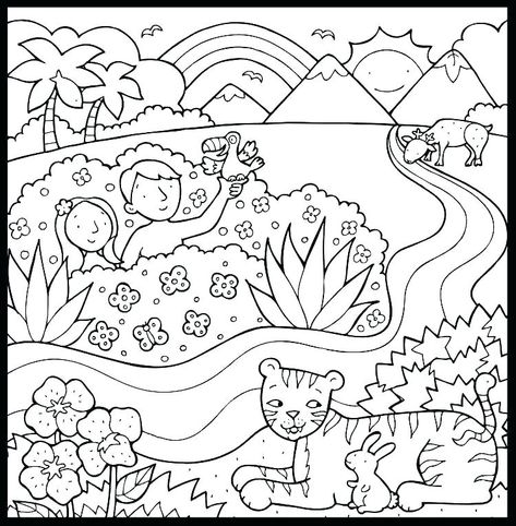 Gods Creation Crafts, Adam And Eve Craft, God Created The World, Genesis Creation, Creation Coloring Pages, Bible Coloring Sheets, 7 Days Of Creation, The Book Of Genesis, Jesus Coloring Pages