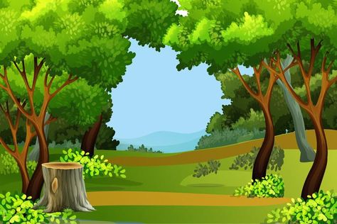 Jungle Cartoon, Forest Cartoon, Images Cartoon, Nature Background Images, Photoshop Backgrounds Backdrops, Pooh Birthday, Cartoon Trees, Forest Backdrops, Scene Background