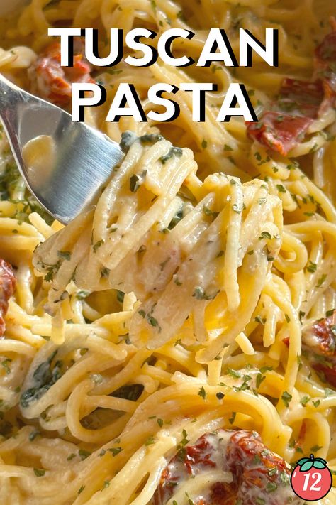 Tuscan Pasta 12 Tomatoes, Tuscan Pasta Salad 12 Tomatoes, Best Ever Side Dishes, Potluck Italian Dishes, Easy Recipes With Noodles, Italian Pasta Side Dishes, Tucson Pasta, Cellantini Pasta Recipes, The Best Pasta Recipes