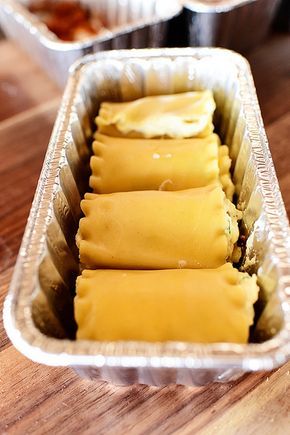 Lasagna Rollups by Ree Drummond / The Pioneer Woman,Use Dreamfields Ree Drummond Recipes, Lasagna Roll Ups, Freezer Dinners, Lasagna Roll, Freezable Meals, Lasagna Rollups, Make Ahead Freezer Meals, Freezer Meal Prep, Ree Drummond