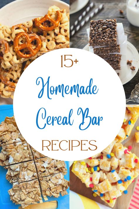 Homemade Cereal Bar Recipes | The Taylor House Homemade Cereal Bar, How To Make Cereal Bars, Cearal Bar, Freeze Dried Cereal Bars, Cereal Bars Recipes Healthy, Cearel Bars, Life Cereal Recipes Snacks, Recipes Using Cereal, Diy Cereal Bars