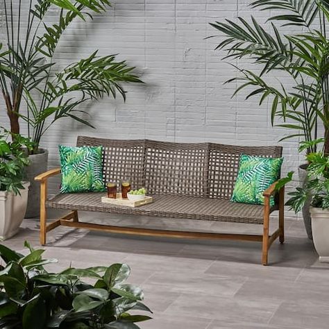 Buy Outdoor Sofas, Chairs & Sectionals Online at Overstock | Our Best Patio Furniture Deals Outdoor Patio Couch, Wicker Loveseat, Patio Couch, Patio Loveseat, Outdoor Loveseat, Outdoor Couch, Wicker Sofa, Christopher Knight, Patio Sofa