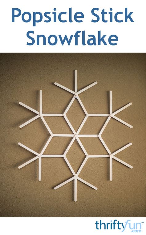 This is a guide about making a Popsicle stick snowflake. Popsicle sticks or craft sticks are perfect for making these decorative snowflake designs. Popsicle Stick Snowflake, Popsicle Stick Art, Ice Cream Stick Craft, January Art, Snowflake Craft, Popsicle Crafts, Crafts For Teens To Make, Craft Sticks, Ice Cream Stick