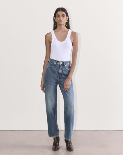 Fall Shopping List, Everlane Jeans, Capri Trousers, Take A Selfie, Girl And Dog, Women Wedding Guest Dresses, Walking By, High Jeans, Graduation Dress