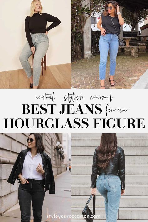 Petite Hourglass Outfits, Hourglass Body Shape Outfits, Shape Aesthetic, Hourglass Figure Outfits, Hourglass Outfits, Cropped Jeans Outfit, Chic Jean Outfits, Outfit Ideas 2023, Curvy Body Types