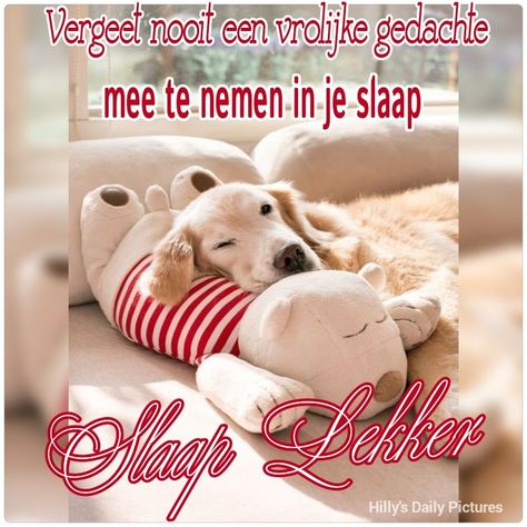 Slaap Lekker, Sweet Dreams, Good Night, Good Morning