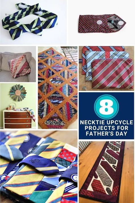 Necktie Upcycle Sewing Projects - Sewing With Scraps Neck Tie Crafts Upcycling, Necktie Upcycle, Upcycle Sewing Projects, Sewing With Scraps, Diy Necktie Projects, Scarf Sewing Pattern, Necktie Quilt, Necktie Crafts, Fabric Flower Bouquet