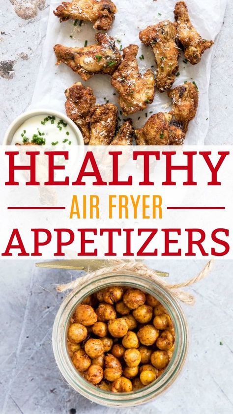 Healthy Air Fryer Appetizer Recipes! Grab these healthy and better for your air fryer appetizer recipes for your next tailgating party, gathering, or family dinner night! These easy air fryer appetizer meal starters are healthier alternatives, including healthier chicken wings galore! CLICK to check out these Air Fryer Recipes now! #airfryer #recipes #chicken #chickpeas #chickenwings #food #foodie #foods #cooking #fryer #airfried #friedfood #fried #yummy #nomnom #eat #appetizer #... Airfryer Recipes Chicken, Air Fryer Appetizer Recipes, Air Fryer Appetizers, Chicken Chickpeas, Healthy Air Fryer, Family Dinner Night, Air Fryer Oven Recipes, Airfryer Recipes, Air Fry Recipes