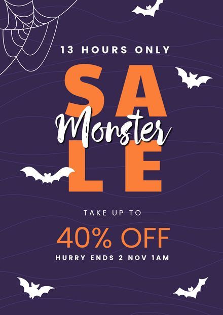 Halloween Sale Poster, Halloween Sale Design, Halloween Promotion Ideas, Halloween Design Ideas, Halloween Email Design, Sale Graphic Design, Halloween Design Graphic, Halloween Ads, Halloween Graphic Design