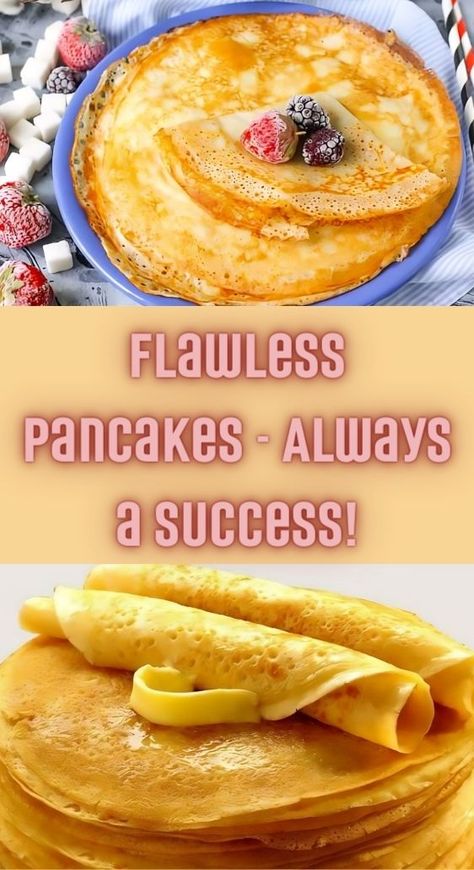 Flawless Pancakes - Always a Success! Polish Recipes, Fresh Fruits, Fresh Fruit, Pancakes, The Secret, Food And Drink, Butter, Fruit, Cake