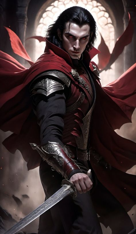 Vampire Lord Count Strahd von Zarovich - image created by Narasimvah on Tensor.Art Count Strahd Von Zarovich, Vampire King, Male Vampire, Witch