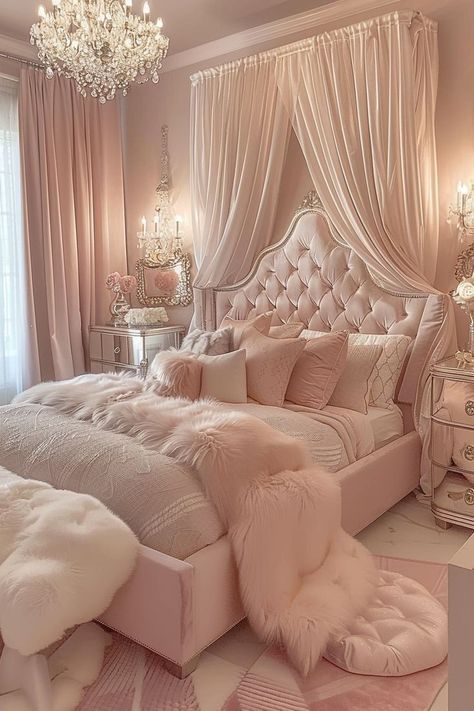 Bed Room For Girl Room, Princess Bedroom Ideas For Kids, Royal Princess Bedroom, Royal Bedroom Princesses, Princess Aesthetic Bedroom, Luxury Girls Bedroom, Princess Bedroom Aesthetic, Luxury Bedding Ideas, Royal Bedroom Ideas